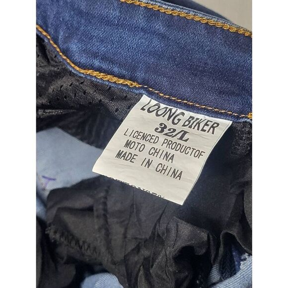 Loong Biker Mens Motorcycle Pants Protective Riding Black Jeans Size 32 - New No - Picture 8 of 12
